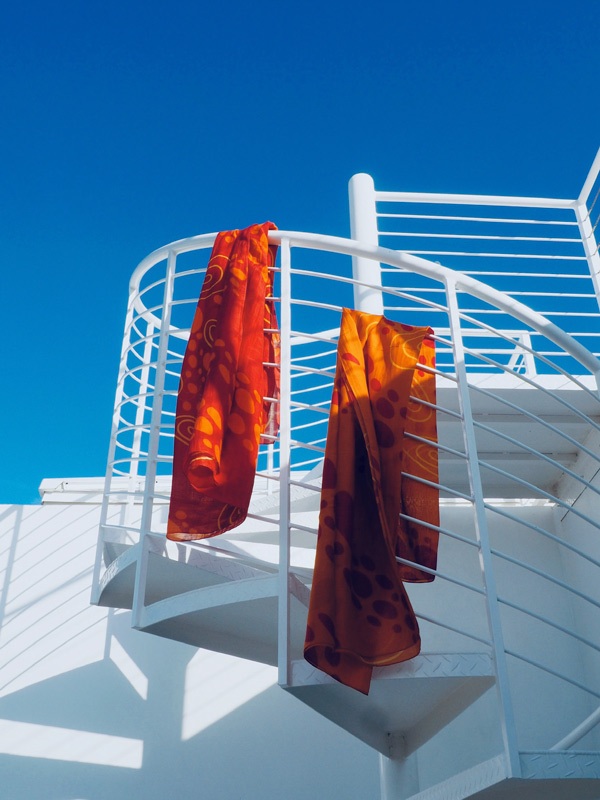 Authentic Australian Art on Silk Sunzi Silks